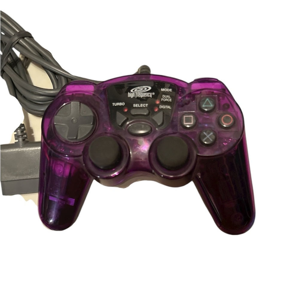 High Frequency Dual Force Controller Sony PlayStation PS1 PS2 PURPLE (USED)